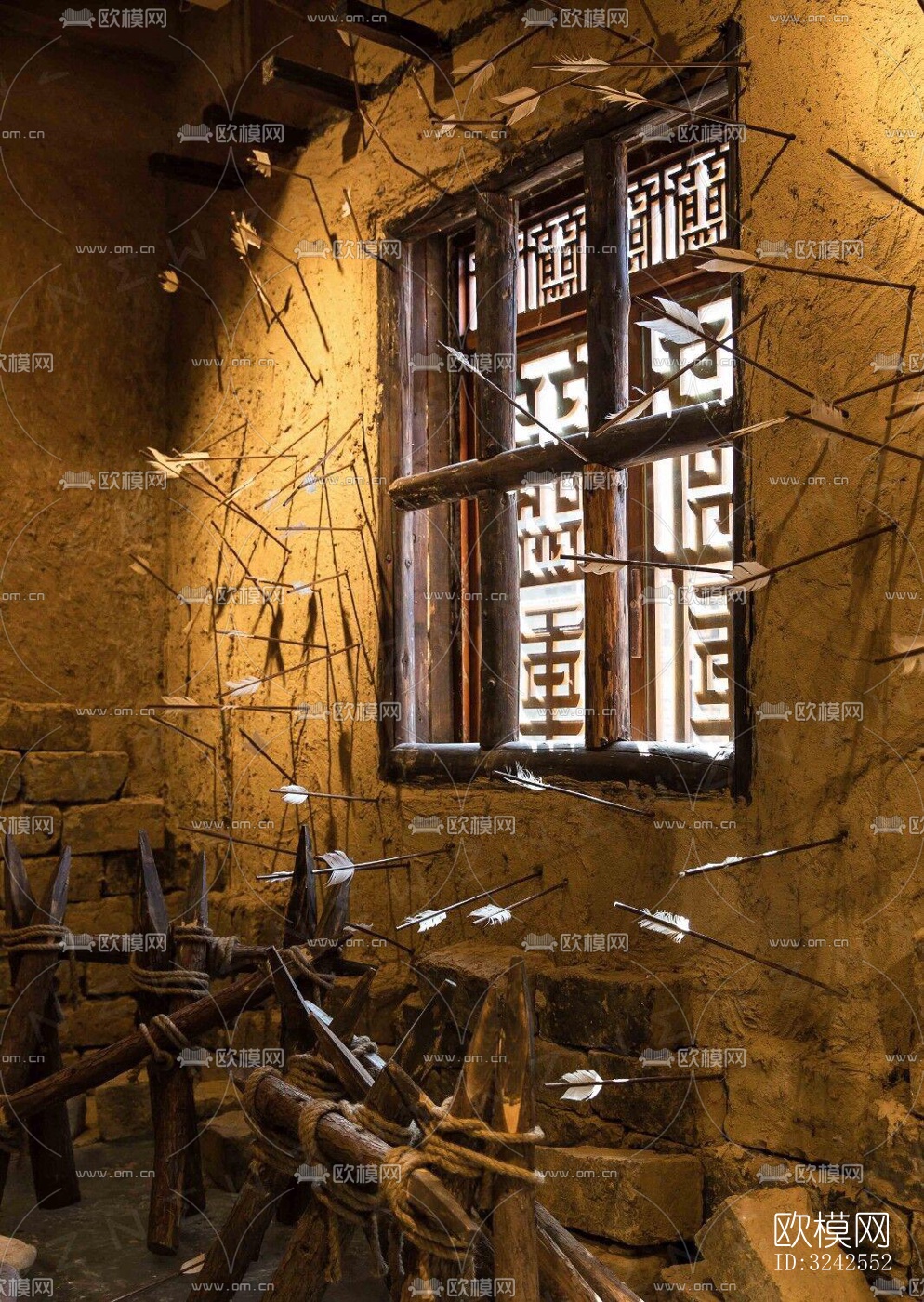 原木风中餐厅效果图下载（渲染图14）