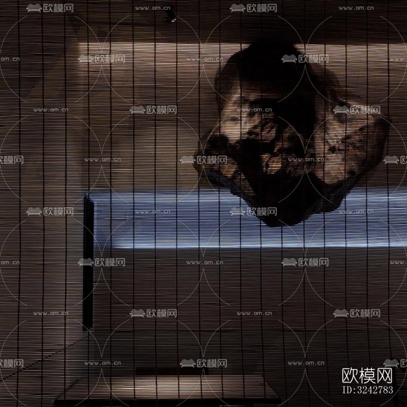 新中式中餐厅效果图下载(渲染图7)