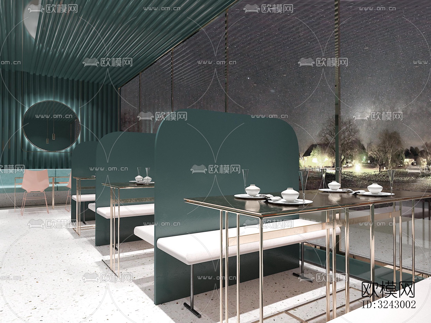 北欧咖啡奶茶效果图下载（渲染图7）