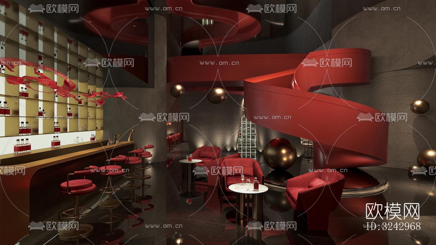 现代中餐厅效果图下载（渲染图18）