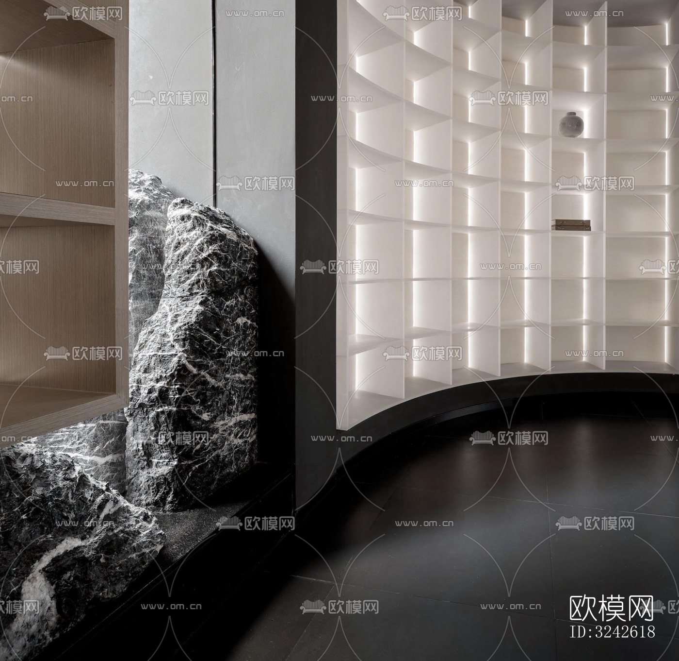 新中式中餐厅效果图下载（渲染图10）