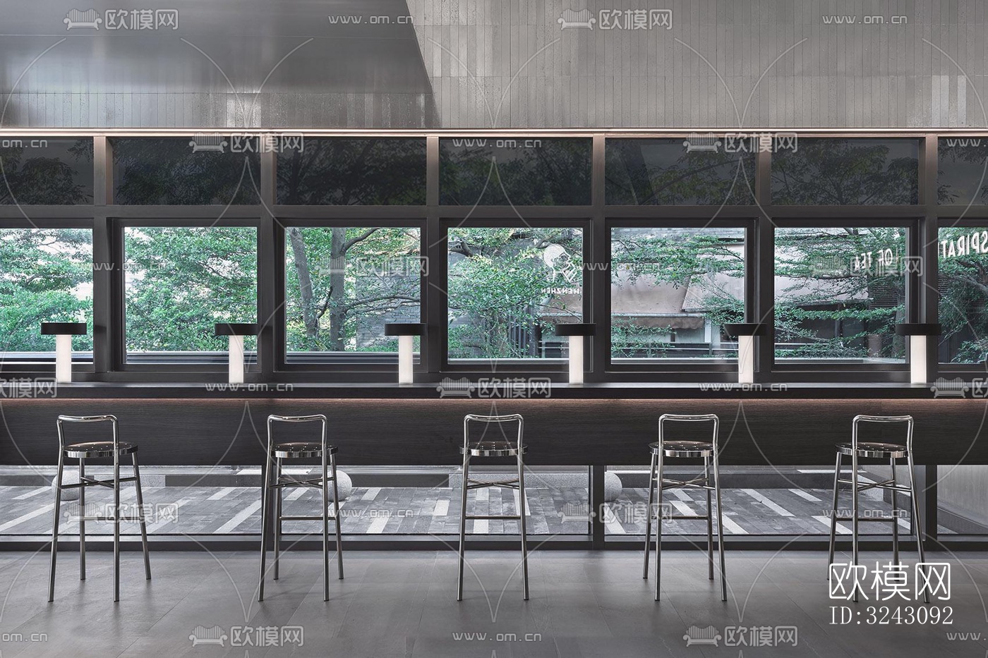 现代咖啡奶茶效果图下载（渲染图8）