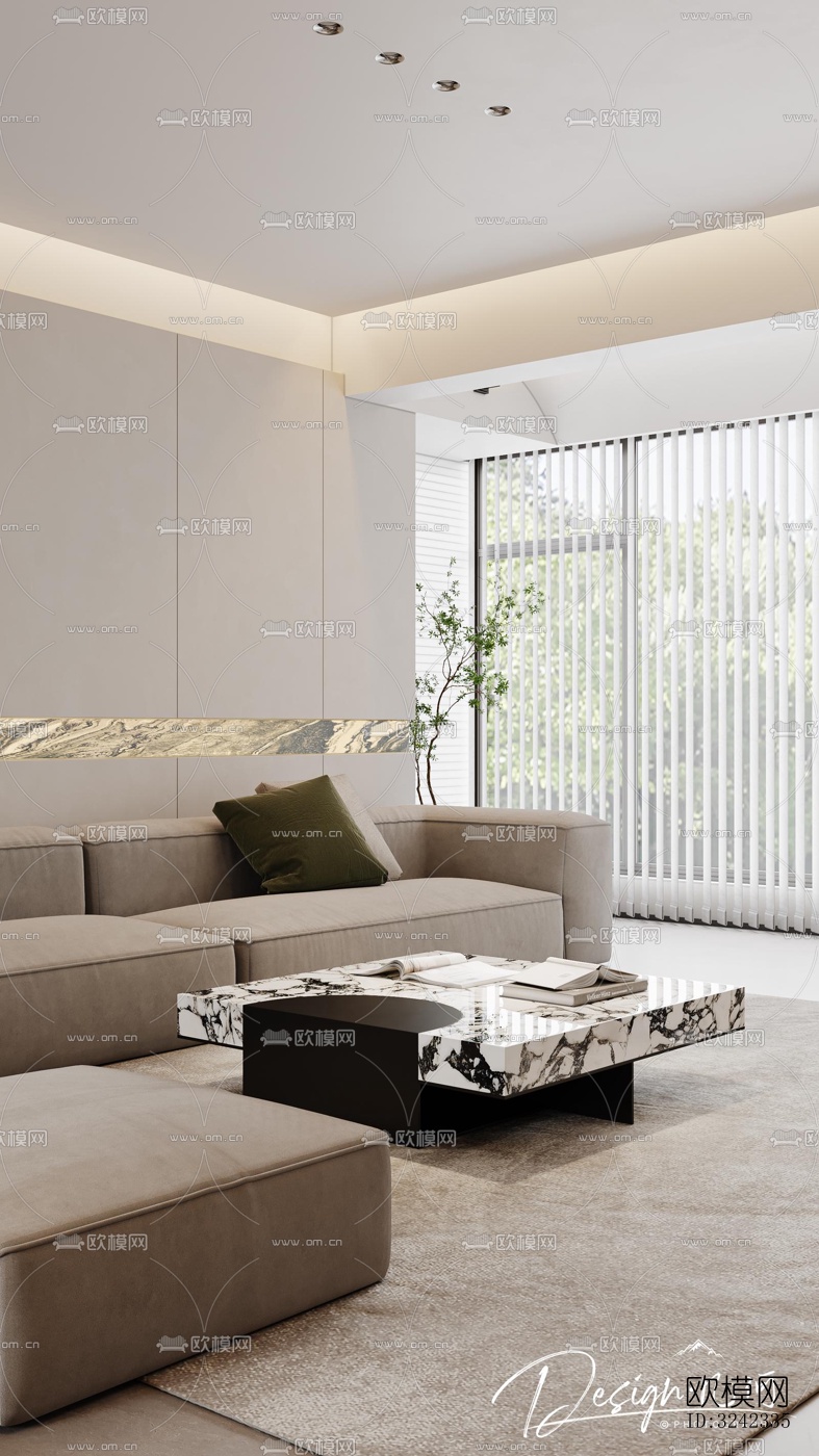 现代客餐厅效果图下载（渲染图9）