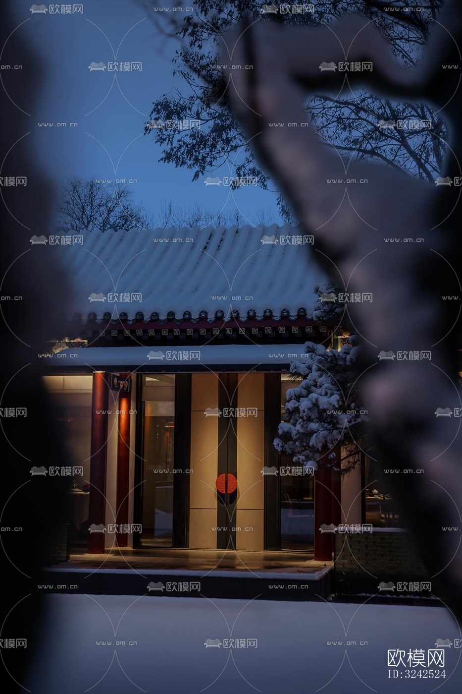 中式中餐厅效果图下载（渲染图13）