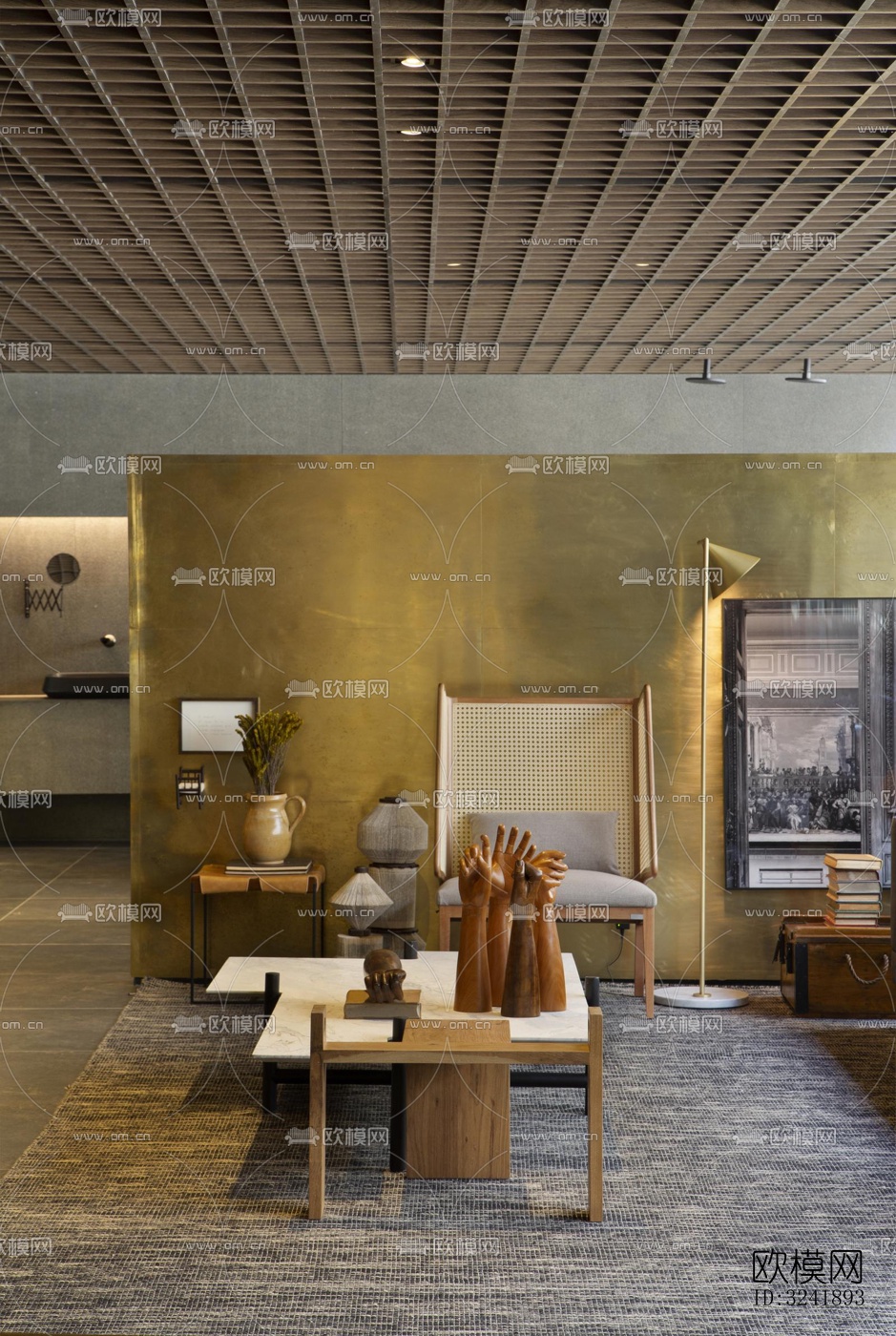 工业风展览展厅效果图下载（渲染图2）