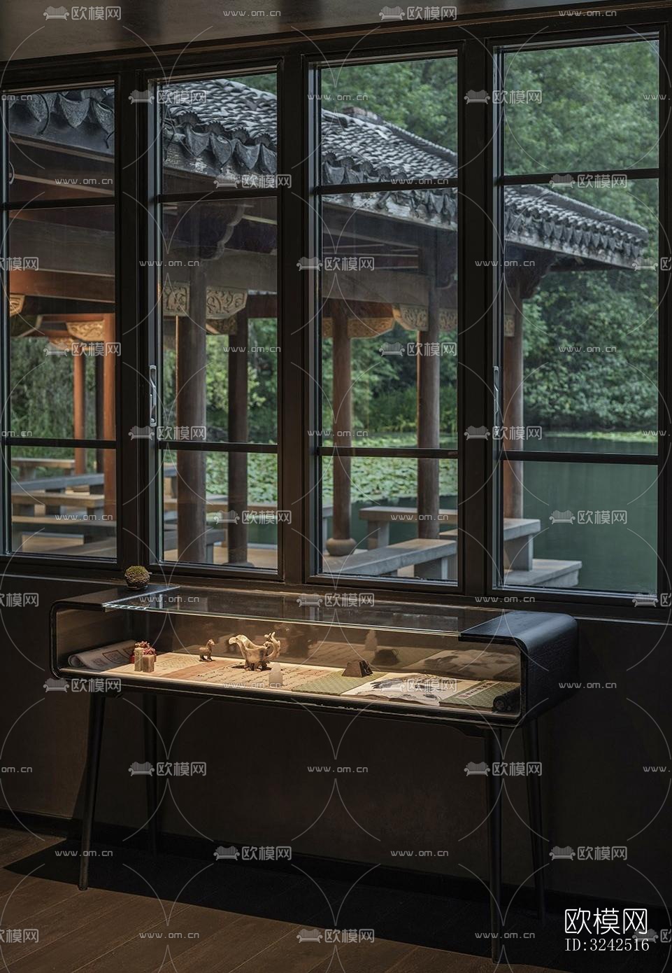 中式中餐厅效果图下载（渲染图1）