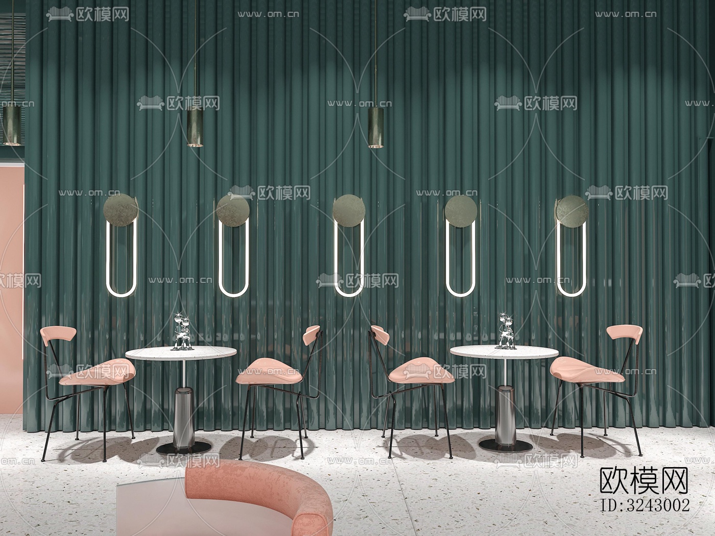 北欧咖啡奶茶效果图下载（渲染图10）