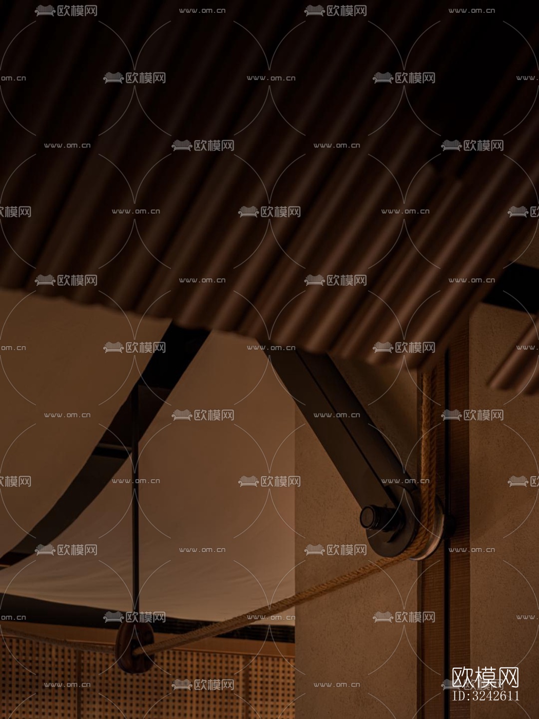 新中式中餐厅效果图下载（渲染图8）