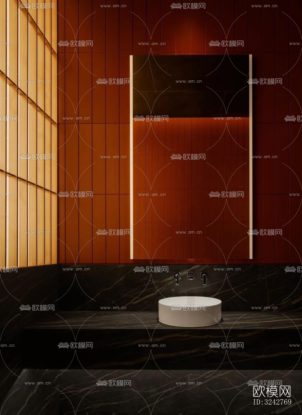 新中式中餐厅效果图下载（渲染图14）