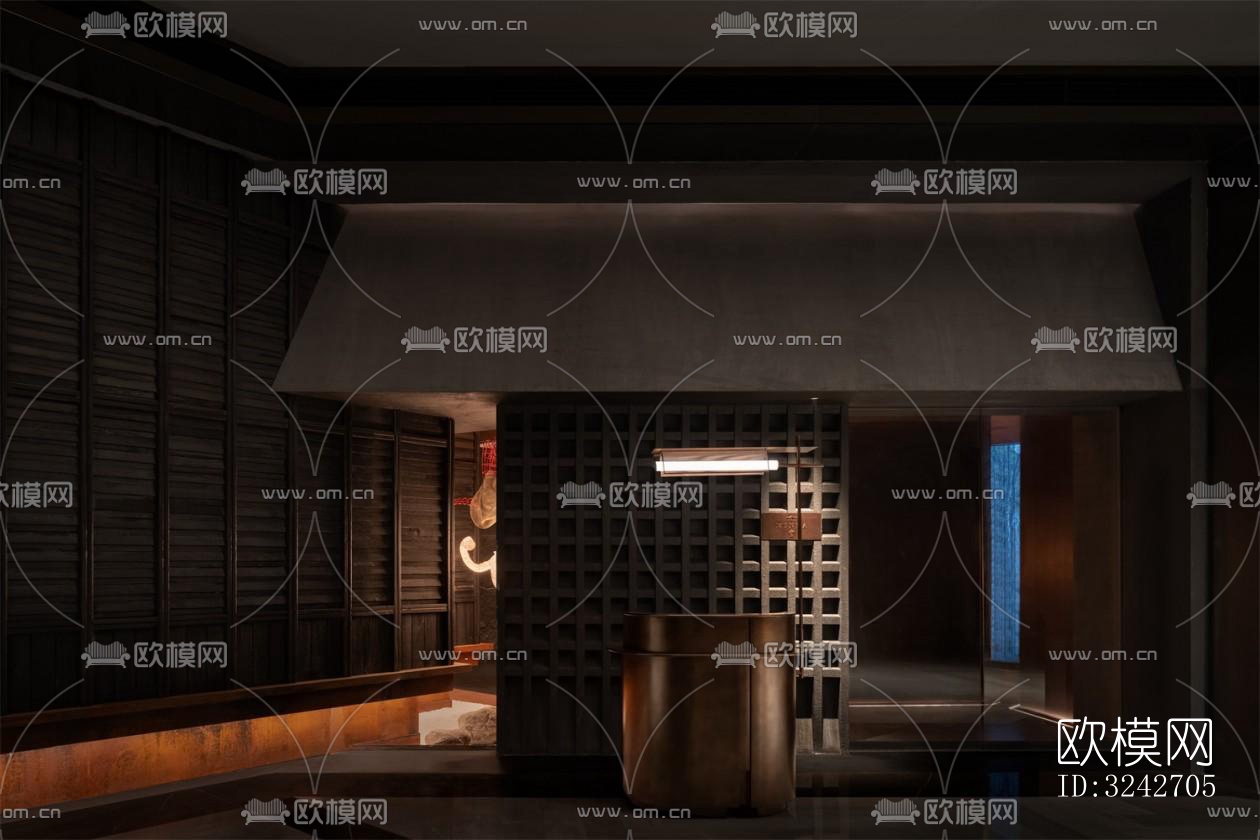 新中式中餐厅效果图下载（渲染图15）