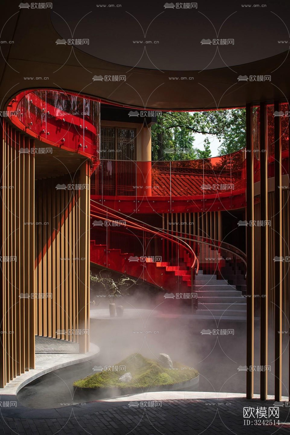 中式中餐厅效果图下载（渲染图20）