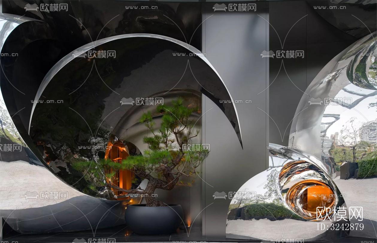 现代中餐厅效果图下载（渲染图10）