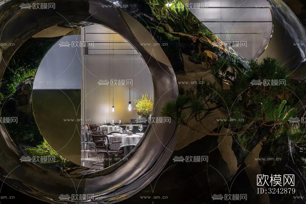 现代中餐厅效果图下载（渲染图7）