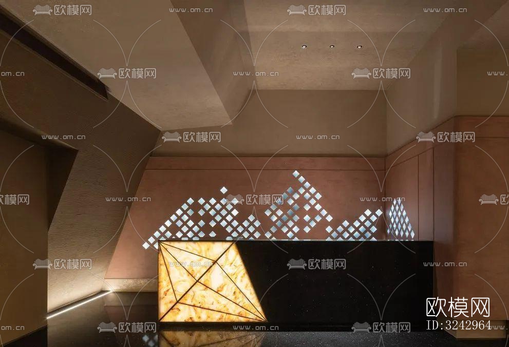 现代中餐厅效果图下载（渲染图11）