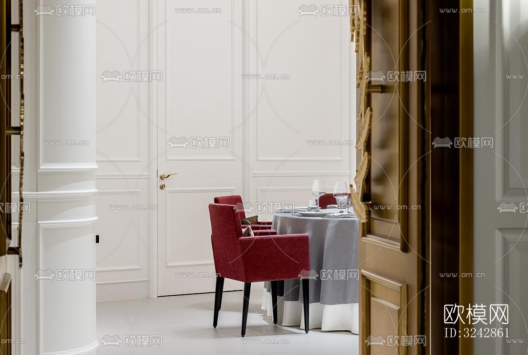 新中式中餐厅效果图下载（渲染图7）