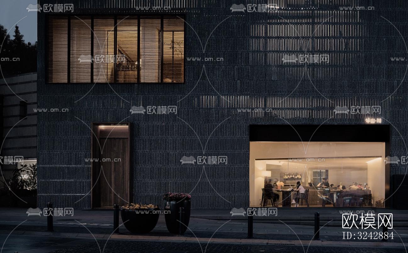 现代中餐厅效果图下载（渲染图17）