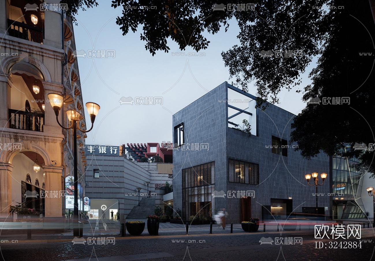 现代中餐厅效果图下载（渲染图11）