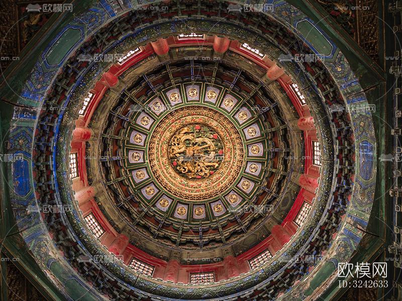 新中式中餐厅效果图下载（渲染图5）