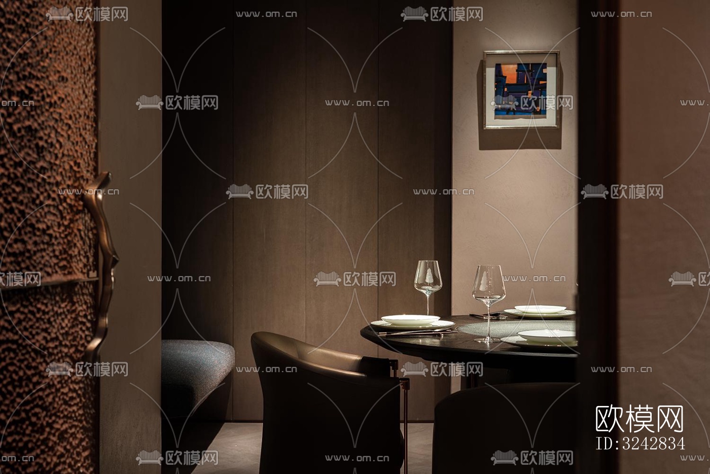 新中式中餐厅效果图下载（渲染图9）