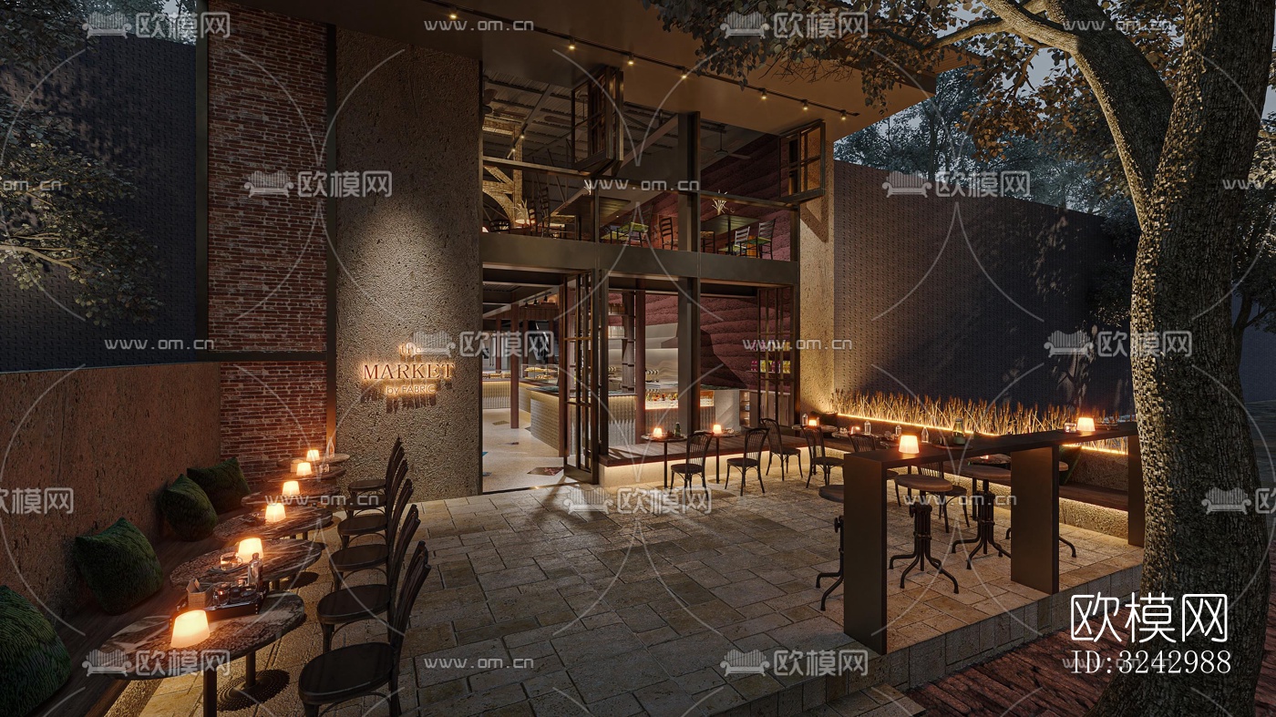 侘寂咖啡奶茶效果图下载（渲染图12）