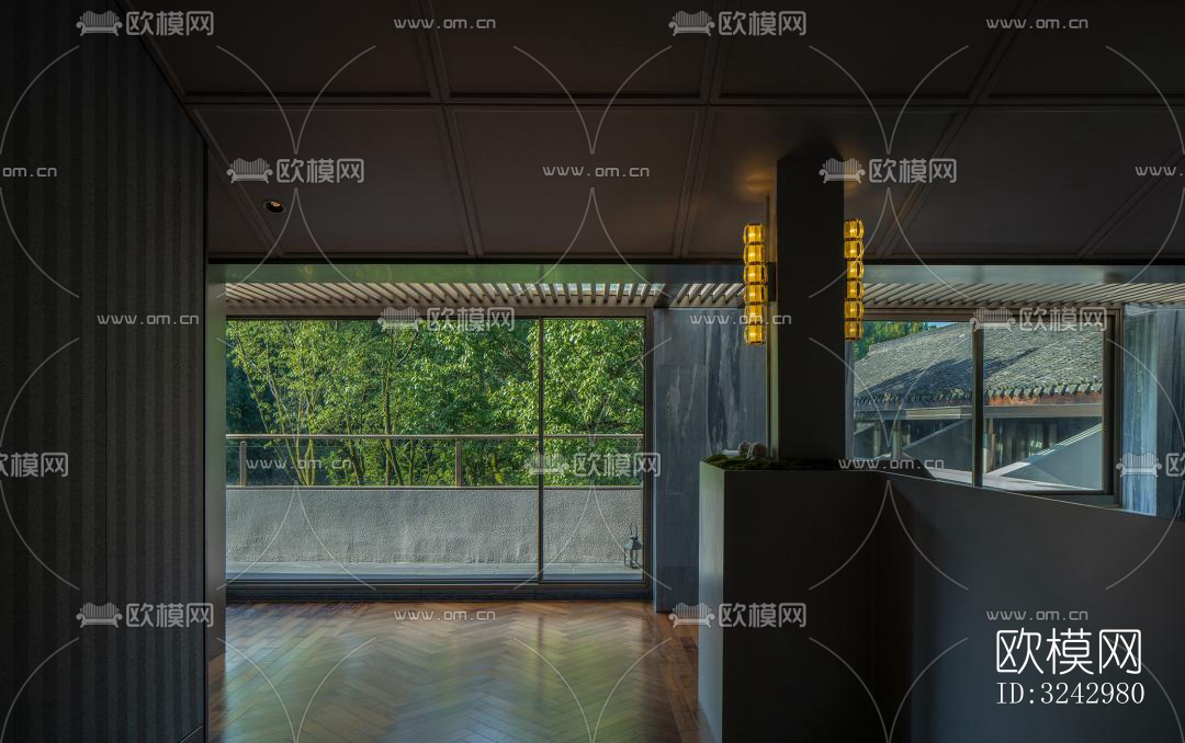 美式中餐厅效果图下载（渲染图12）