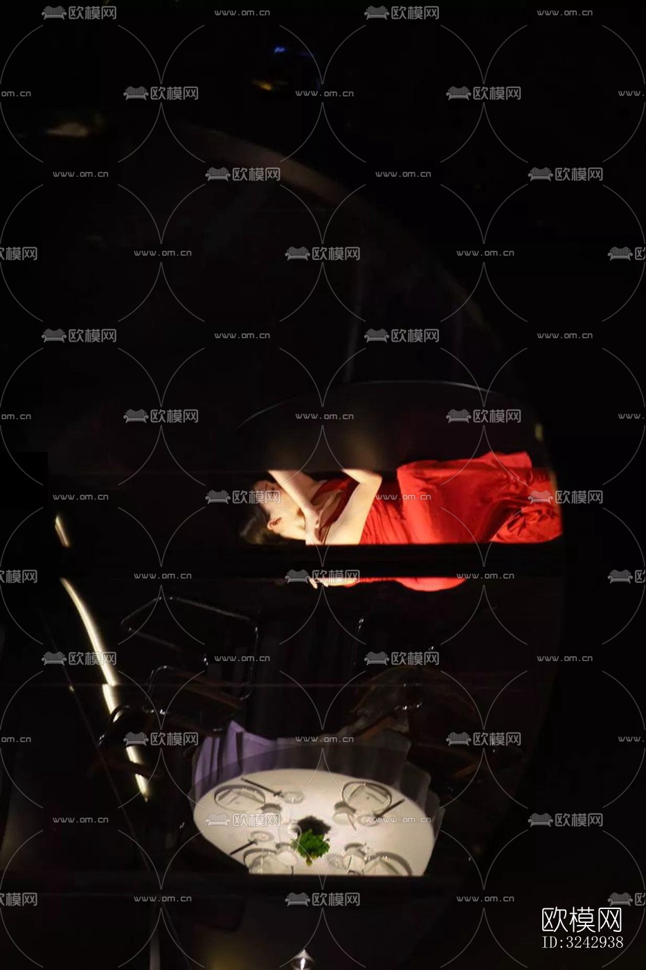 现代中餐厅效果图下载（渲染图6）