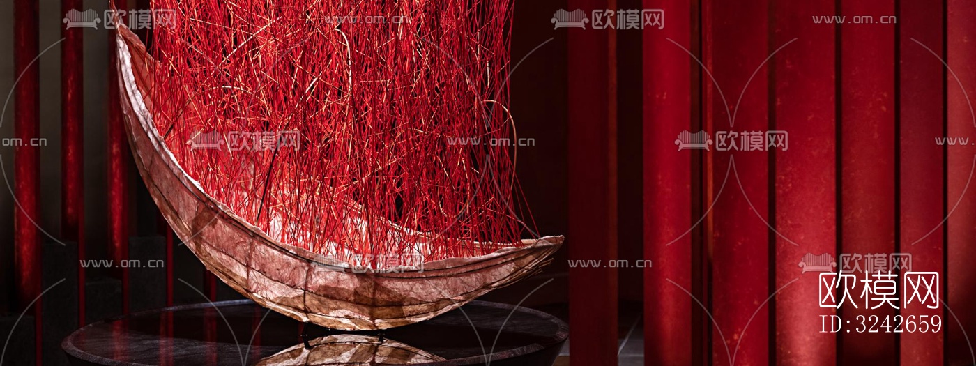 新中式中餐厅效果图下载（渲染图10）