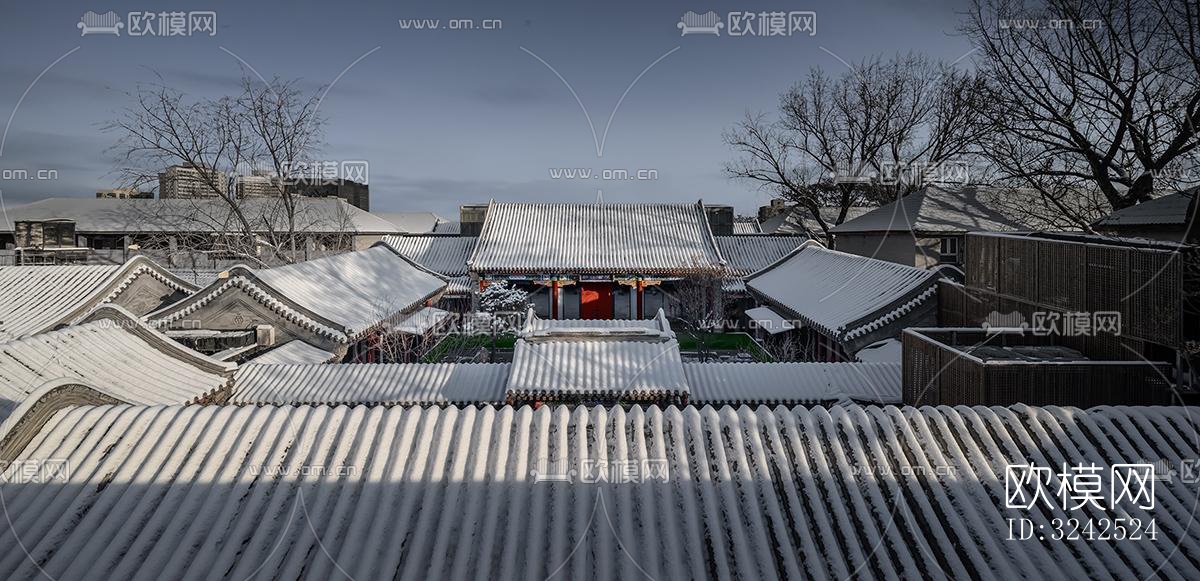 中式中餐厅效果图下载（渲染图11）