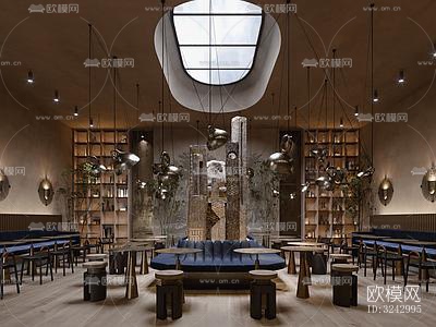 侘寂咖啡奶茶效果图下载（渲染图4）