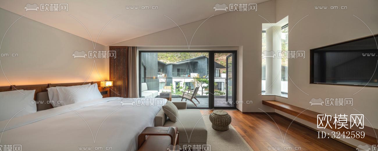 新中式中餐厅效果图下载（渲染图12）