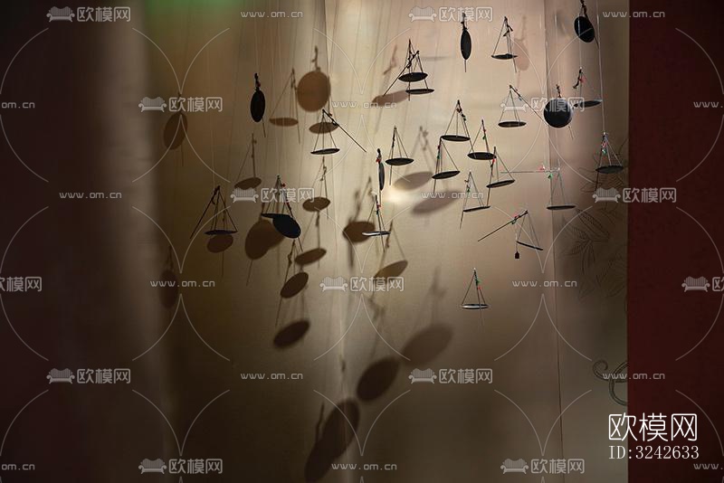 新中式中餐厅效果图下载（渲染图3）