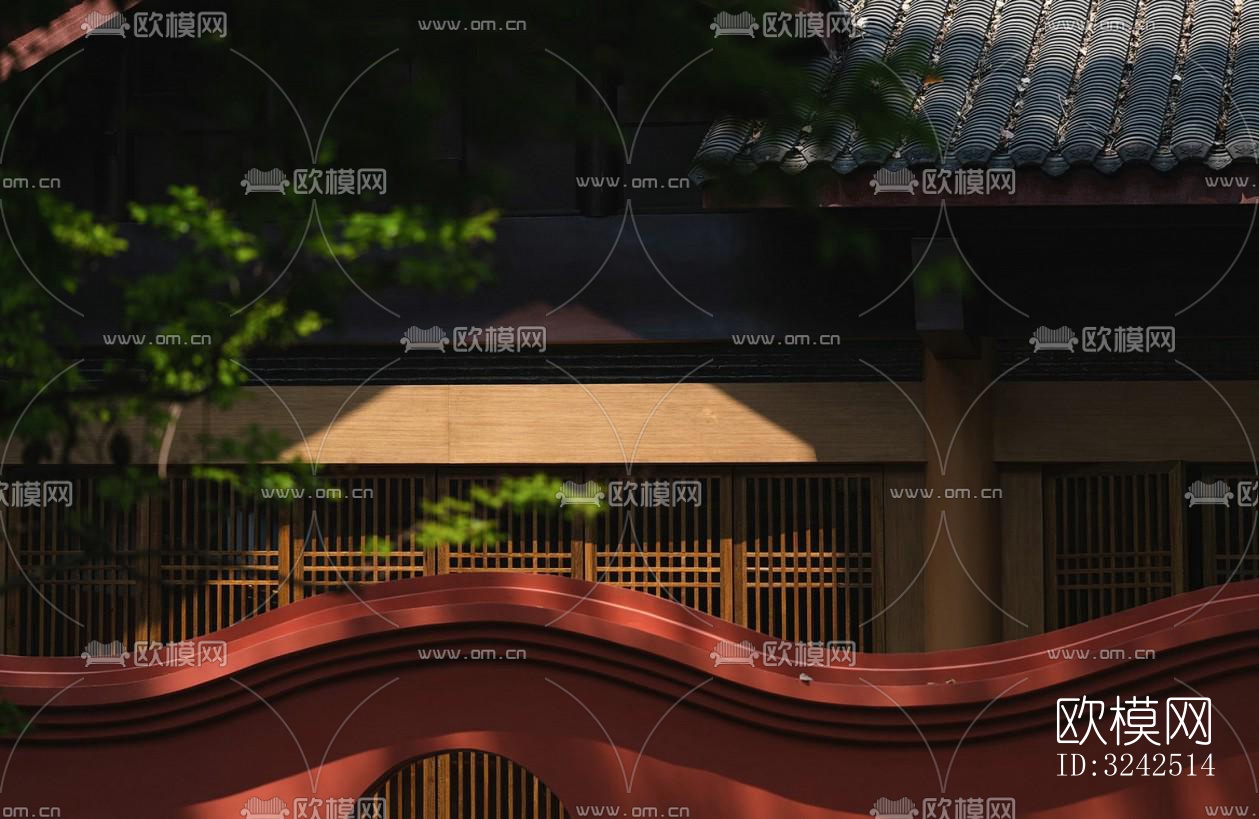 中式中餐厅效果图下载（渲染图15）