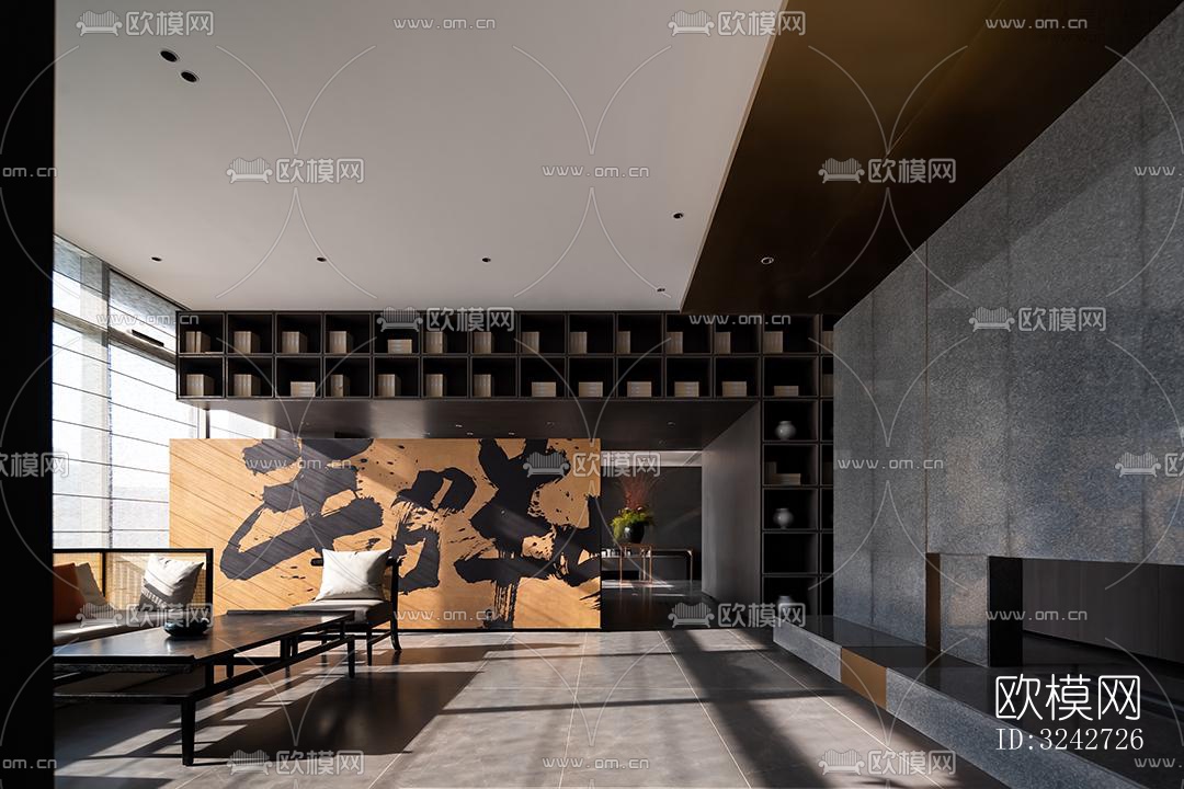 新中式中餐厅效果图下载（渲染图9）