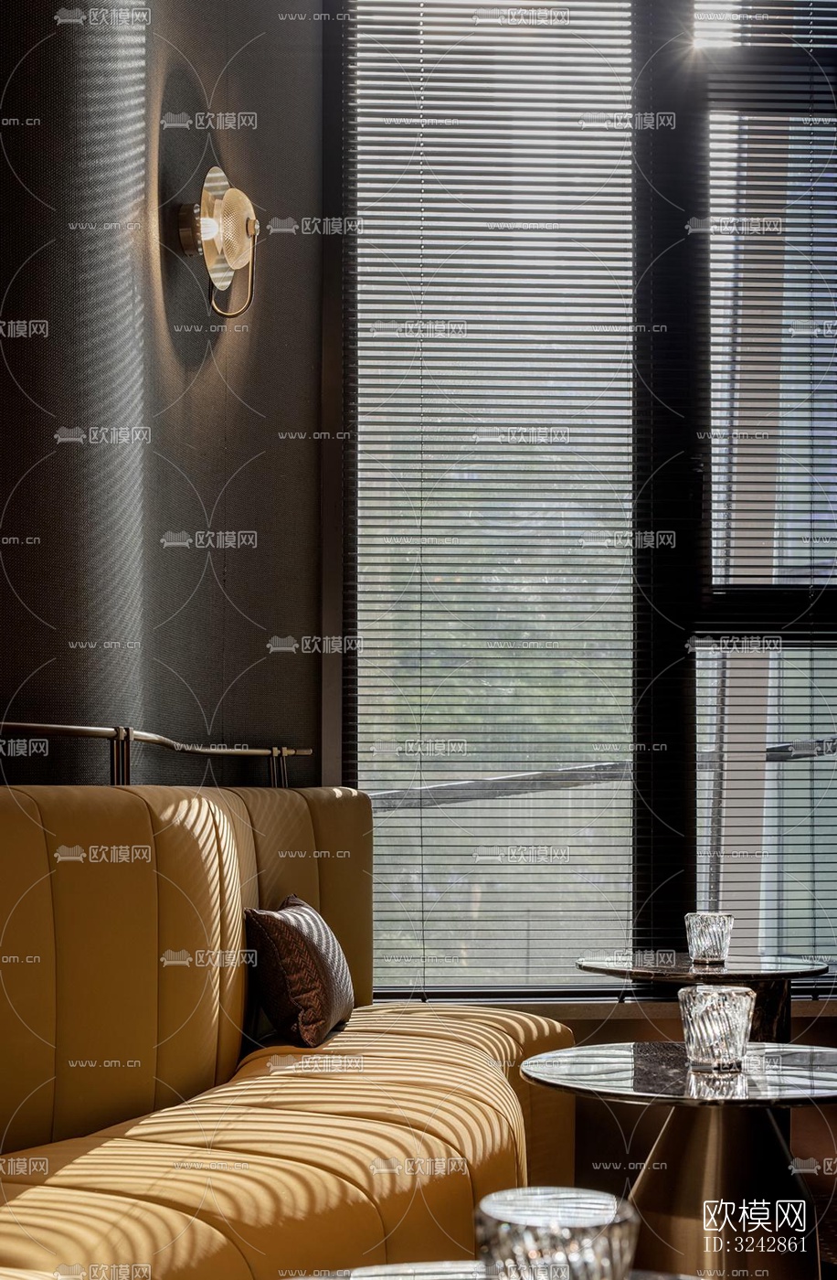 新中式中餐厅效果图下载（渲染图1）