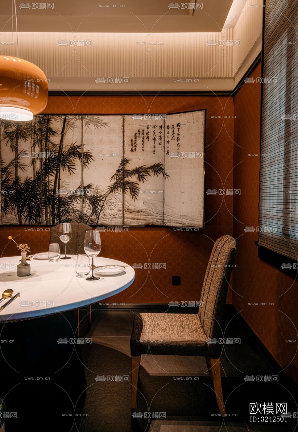 东南亚中餐厅效果图下载（渲染图7）