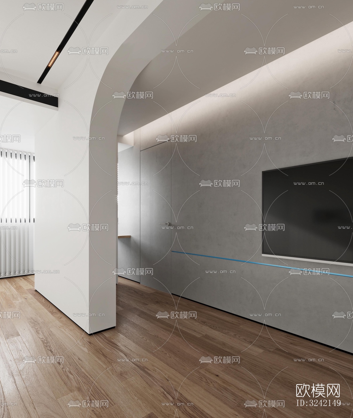 现代客餐厅效果图下载（渲染图2）