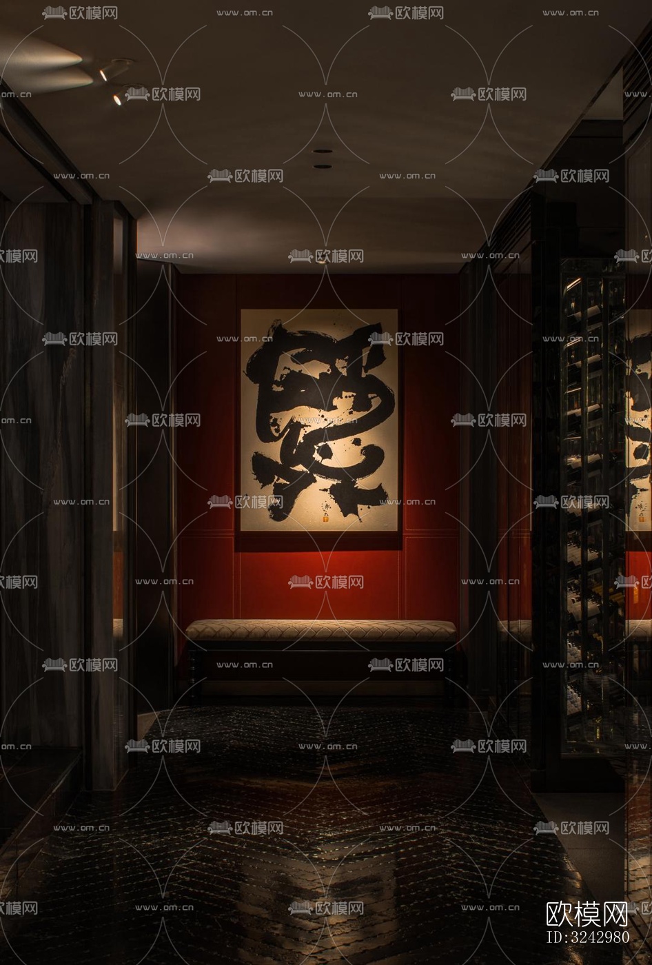 美式中餐厅效果图下载（渲染图1）