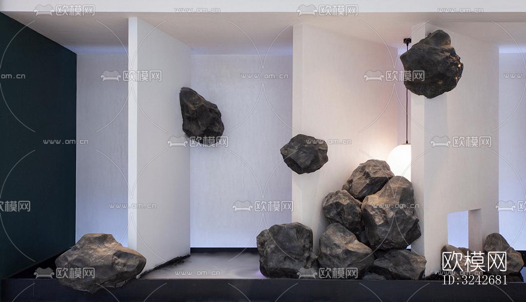 新中式中餐厅效果图下载（渲染图20）