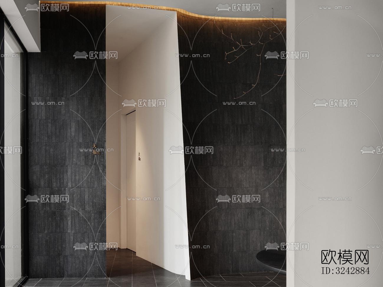 现代中餐厅效果图下载（渲染图2）