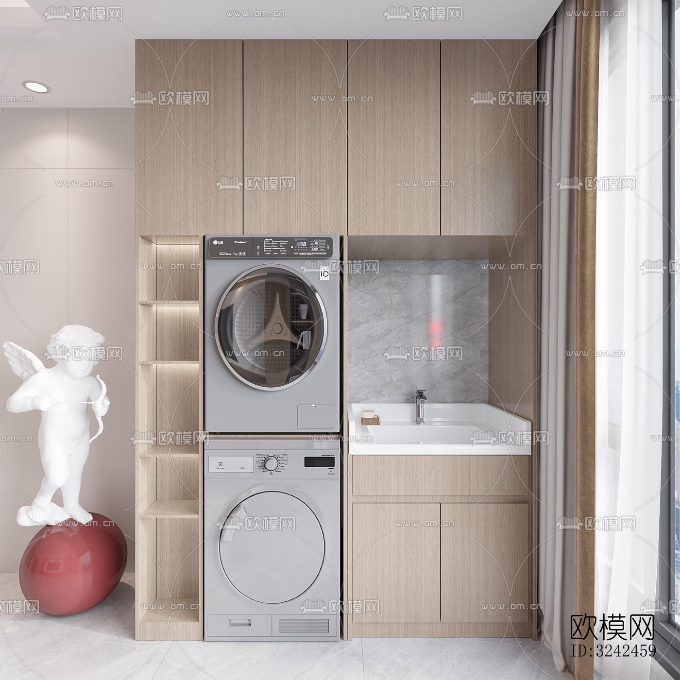 现代阳台花园效果图下载（渲染图4）