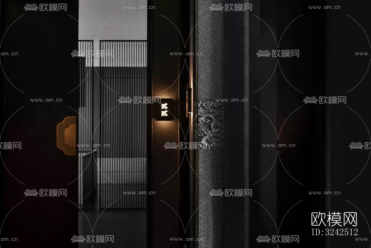 中式中餐厅效果图下载（渲染图13）