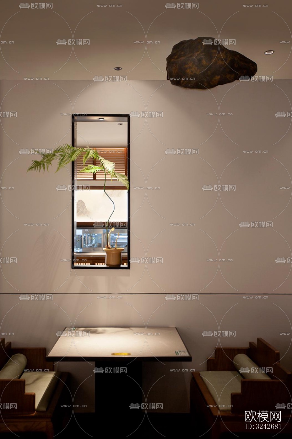 新中式中餐厅效果图下载（渲染图14）