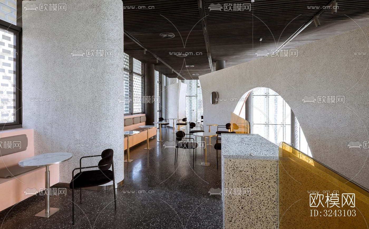 现代咖啡奶茶效果图下载（渲染图3）