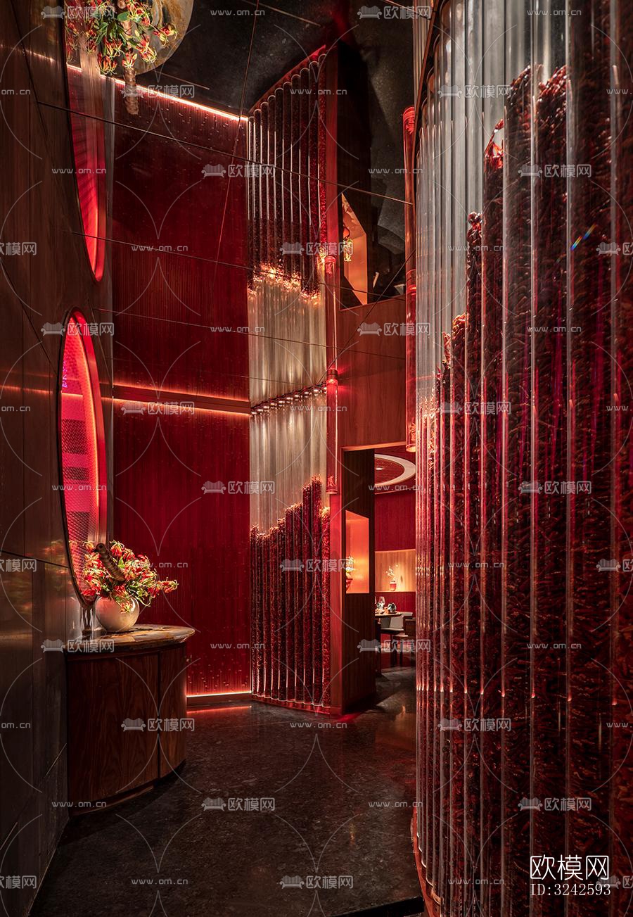 新中式中餐厅效果图下载（渲染图8）