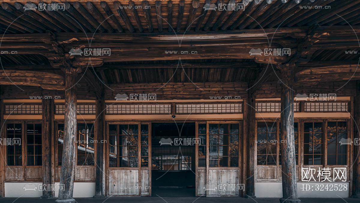 中式中餐厅效果图下载（渲染图6）