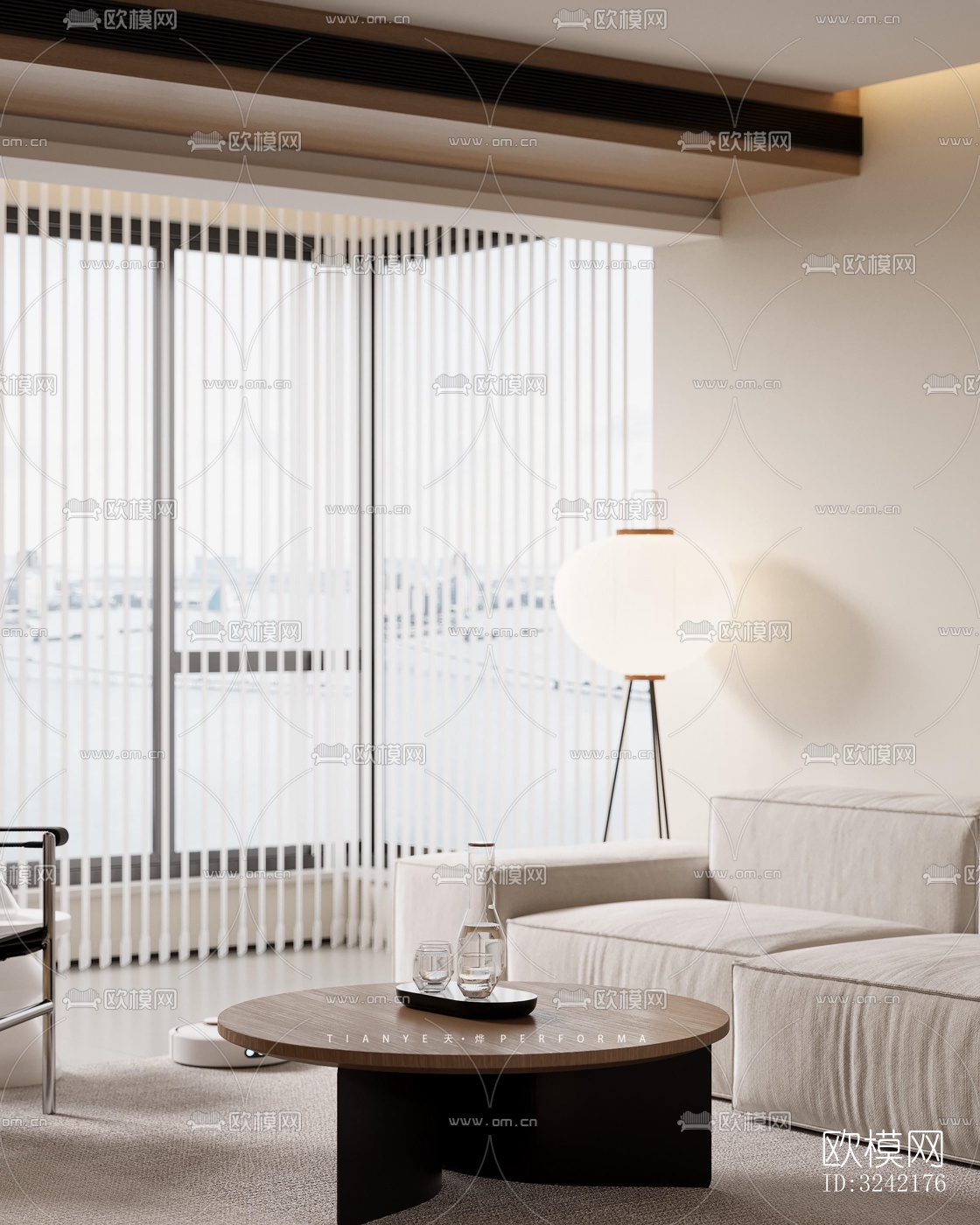 现代客餐厅效果图下载（渲染图7）