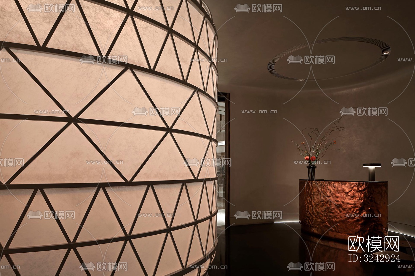 现代中餐厅效果图下载（渲染图17）