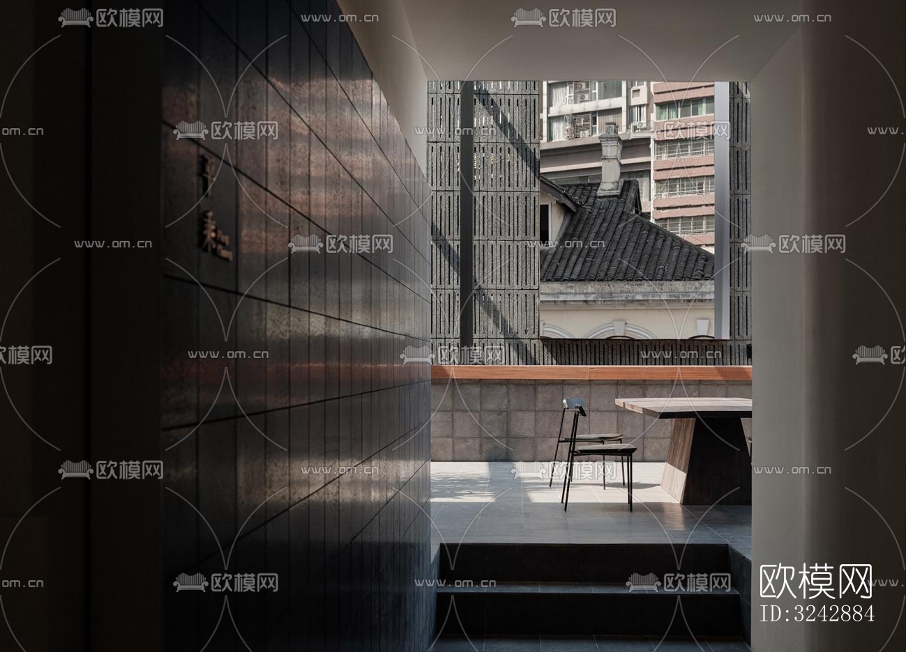 现代中餐厅效果图下载（渲染图13）