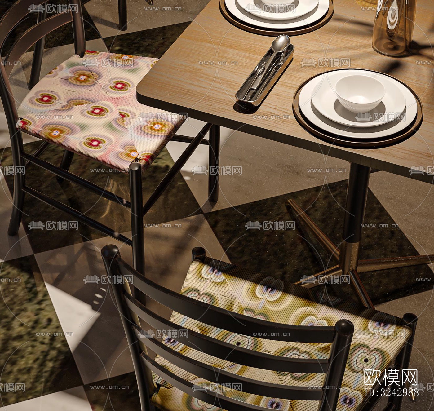 侘寂咖啡奶茶效果图下载（渲染图2）