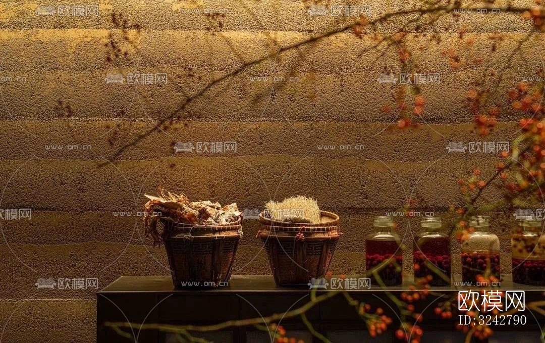 新中式中餐厅效果图下载（渲染图16）